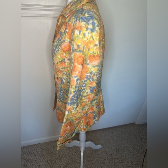 Coldwater Creek Floral Button-Up Jacket size 12 - Picture 4 of 9